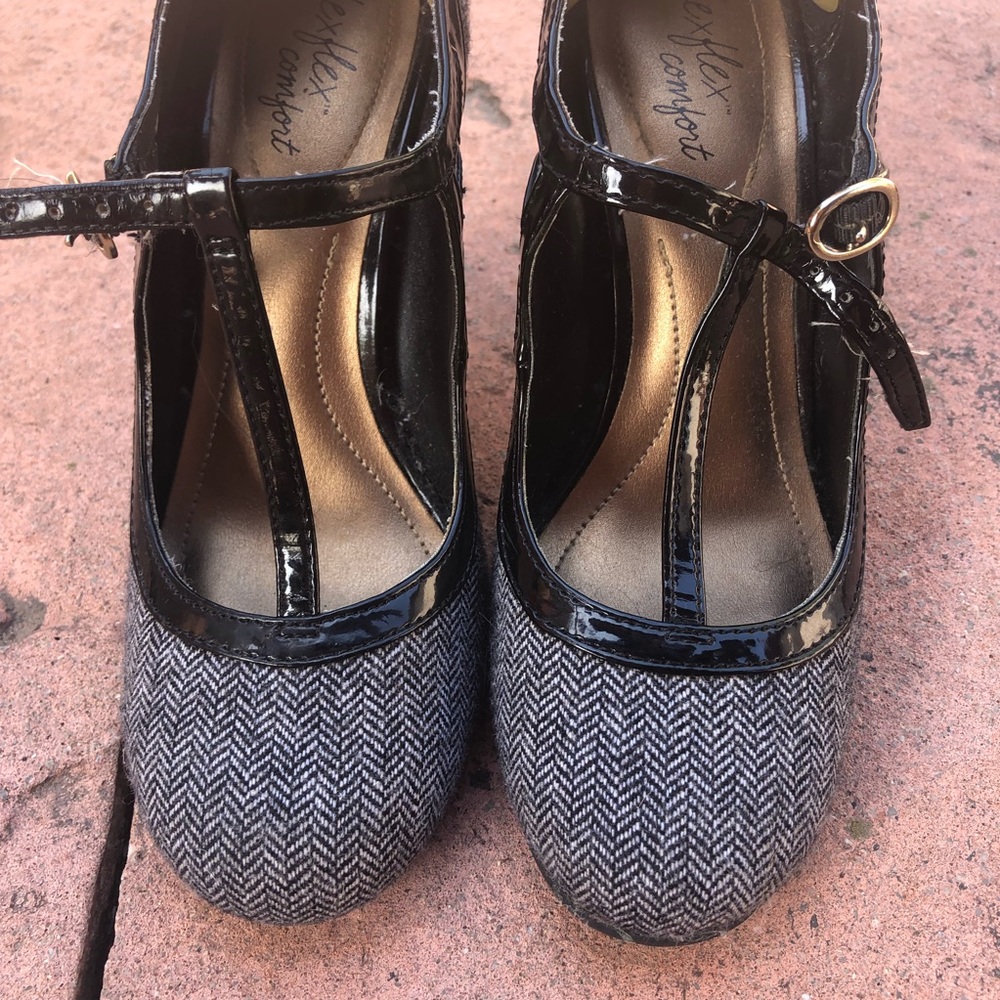 Black and Grey High Heels